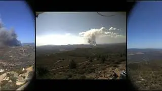 2020090514 Valley Fire from three different HPWREN cameras