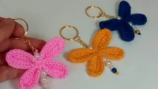 How to Crochet a Dragonfly Keychain | Beginner Friendly 🦋