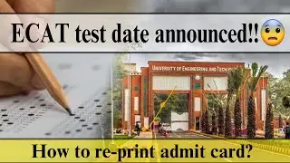 ECAT test date announced!