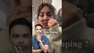 This is nose taping after a Rhinoplasty surgery!
