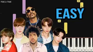 benny blanco, BTS & SnoopDogg - Bad Decisions | EASY Piano Tutorial by Pianella Piano