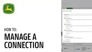 John Deere Operations Center&trade;에서 연결을 관리하는 방법