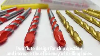 Triangle shank spiral drill bit for wall concrete brick