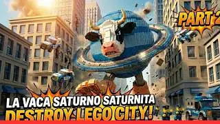 Bombardino Coccodrillo & La Vaca Saturno Saturnita Destroy LEGO City!- Brainrot battle part 2