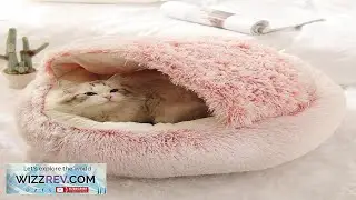 Soft Plush Pet Bed with Cover Round Cat Bed Pet Mattress Warm