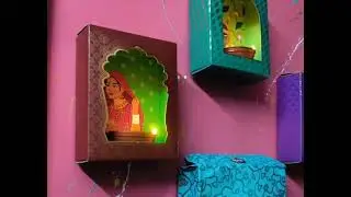 Diwali Decoration Deep Dwar | Paper Jharokha Style with LED Candle | Wall Hanging Festive Decor Home