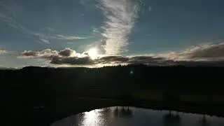 Sunset flight drills on Lake Tye