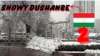 The snowy Dushanbe, Tajikistan 2 #explore #travel #asia #centralasia #dushanbe #tajikistan #tourism