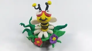 Make A Cute Honey Bee With Clay
