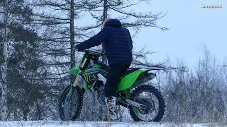 Kawasaki KX250F - First Winter Ride | New Mitas Backtire 0.6mm Special
