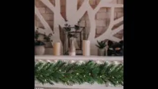 9' Pre-Lit Garland with 150 Warm/Clear/White Lights