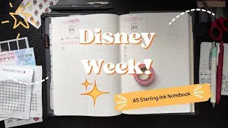 Plan with Me | Disney Trip Week | A5 Sterling Ink Notebook