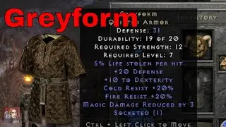 D2R Unique Items - Greyform (Quilted Armor)