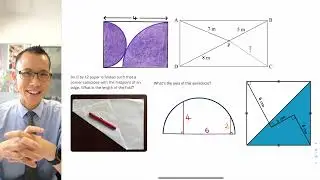 Mystery Theorem (1 of 7: Quadrant & semicircle)