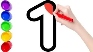 Фонетическая песня, счет от 1 до 100, учимся считать, один, два, три, песня про числа, рисунок с ...