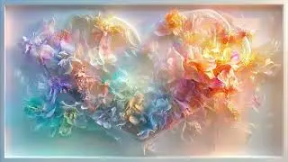 Valentine Heart Shaped Flower Painting | Frame TV Art | Art Screensaver for TV 2 Hrs