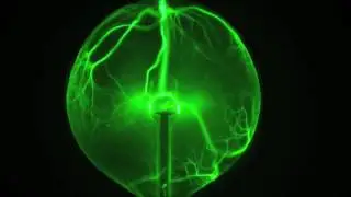green plasma globe