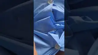 vieille blouse nylon bleu ciel sans poche &agrave; ruiner!!!!
