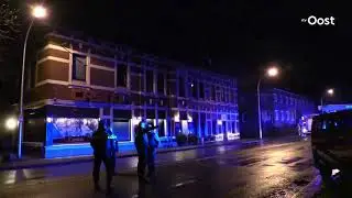 Nederlandse en Duitse hulpdiensten rukken uit voor woningbrand