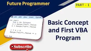 #1 Basic Concept of VBA in Hindi | First VBA Program in Hindi || Rahul Verma || Future Programmer