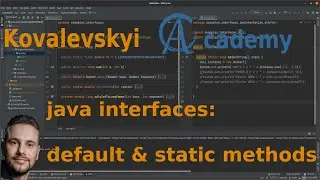 Java interfaces — default & static methods.