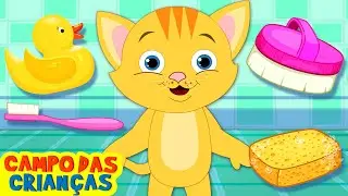 Rotina Matinal Do Gatinho | M&uacute;sicas Para Crian&ccedil;as | Musicas em Portugues | Campo Das Criancas