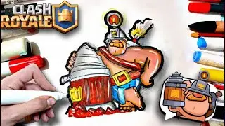 How To Draw MIGHTY MINER From Clash Royal ! 👑 NEW SHAMPION CARD