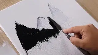 KING ART    BLACK AND WHITE EASY MOUNTAIN   N 930  PAINTING TUTORIAL