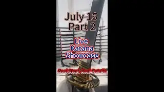 Live Katana Showcase &ndash; Blade Steel, Hamon, and Saya Details
