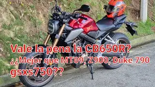 Honda CB650R 🍒 Cosas que me gustan y cosas que no. Por que no MT09, Z900, GSX S750 o Duke 790.