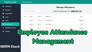 Employee Attendance Management System | React & Node.js MERN Stack Project