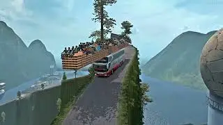 Bus Traveling Above the Clouds on Mountain Roads - Euro Truck Simulator 2