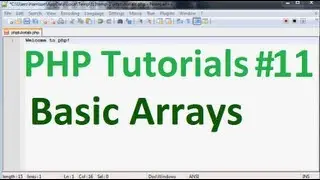 Basic PHP Tutorial 11: Arrays part 1, basic array