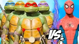 TEENAGE MUTANT TURTLES NINJA vs SPIDER-MAN - Epic Battle