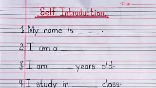 self introduction worksheet for kids | myself for kindergarten