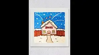 Snow house in winter 2025 #House sketch #Drawing #Sketch #Easy to learn at once #Original creation