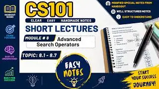 Cs101 vu short lecture 8 midterm 2026 by learn with easy notes, cs101 module 8 modified notes