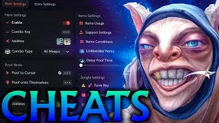 Meepo with Cheats Shows Insane 200 IQ Micro! Umbrella Dota 2