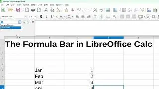 Using the Formula Bar in LibreOffice Calc