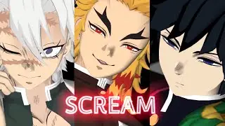 【鬼滅のmmd】SCREAM【【炎柱／風柱／水柱】
