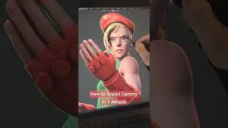Как вылепить Кэмми за 1 минуту #streetfighter #blender #shorts #sculpture