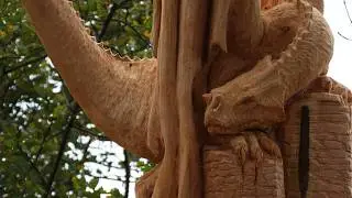 The Dragon Sculpture - Chainsaw Art by Simon O'Rourke