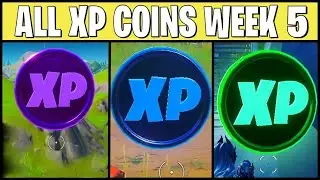 All XP Coins Locations WEEK 5 In Fortnite Season 3 (Purple - Blue - Green)