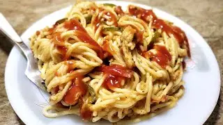 Tasty Chicken Spaghetti Recipe by Kiran| chicken vegetable spaghetti| Homemade chicken spaghetti