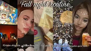 Cozy Fall Night Routine; Shower routine, deer makeup, mental health update, PSL | Christina Violet 
