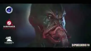 Monster Head REAL TIME in Cinema 4D via PIXELBERG