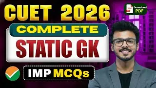 Complete Static GK (ONE SHOT) | All Concepts+ Imp MCQs | By Harsh Soni