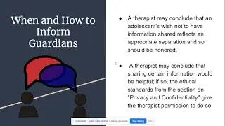treating minors in therapy