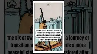 The SIX of SWORDS is the Tarot Card of the day!#sixofswords #tarotcardoftheday #cardoftheweek #tarot