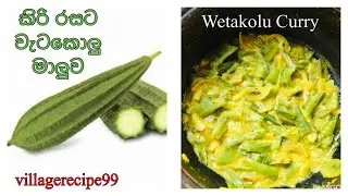 ✅වැටකොළු කිරට හැදුවොත් කවුරුත් නොකා ඉන්නෙ නෑ🫰/Ridge Gourd Curry Recipe/WETAKOLU MALUWA#wetakolu